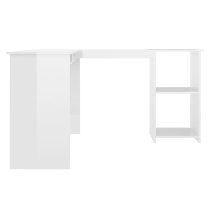 Aberdeen High Gloss Laptop Desk Corner In White