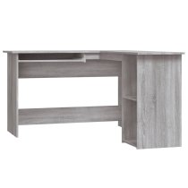 Aberdeen Wooden Laptop Desk Corner In Grey Sonoma