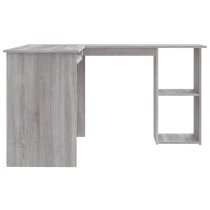 Aberdeen Wooden Laptop Desk Corner In Grey Sonoma