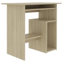 Allston Wooden Laptop Desk With 2 Shelves In Sonoma Oak