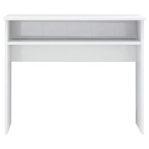 Angleton High Gloss Laptop Desk With 1 Shelf In White