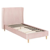 Ashburton Velvet Single Bed In Pink