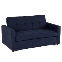 Annecy Fabric Sofa Bed With Black Legs In Navy Blue