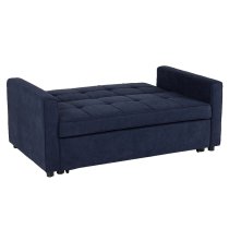 Annecy Fabric Sofa Bed With Black Legs In Navy Blue