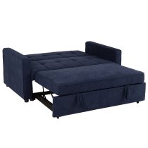 Annecy Fabric Sofa Bed With Black Legs In Navy Blue