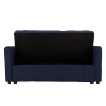 Annecy Fabric Sofa Bed With Black Legs In Navy Blue