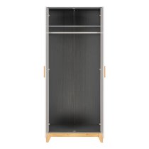 Arthur Wooden Wardrobe With 2 Doors In White And Grey