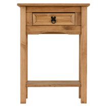 Central Wooden Console Table With 1 Drawer In Oak