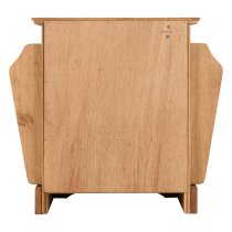 Central Wooden Bedside Cabinet With Magazine Rack In Oak