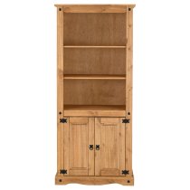 Central Wooden Bookcase With 2 Doors In Oak