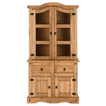 Central Wooden Display Cabinet With 4 Doors 2 Drawers In Oak