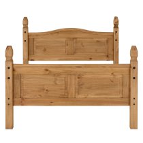 Central Wooden High Foot Double Bed In Oak