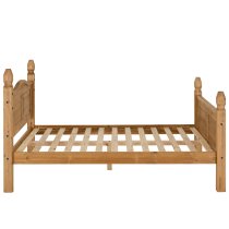 Central Wooden High Foot Double Bed In Oak