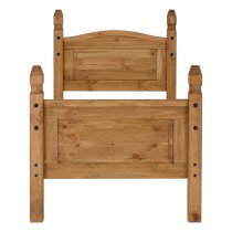 Central Wooden High Foot Single Bed In Oak