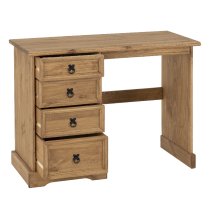 Central Wooden Dressing Table With 4 Drawers In Oak