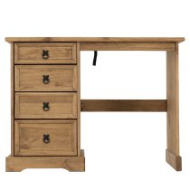 Central Wooden Dressing Table With 4 Drawers In Oak