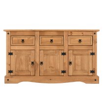 Central Wooden Sideboard With 3 Doors 3 Drawers In Oak