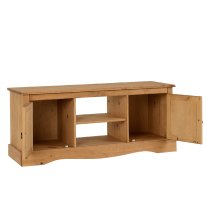 Central Wooden TV Stand With 2 Doors 1 Shelf In Oak