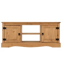 Central Wooden TV Stand With 2 Doors 1 Shelf In Oak