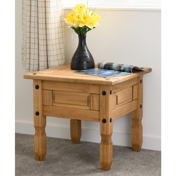 Central Wooden Lamp Table Square In Oak