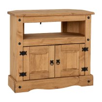 Central Wooden TV Stand With 2 Doors In Oak