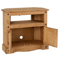 Central Wooden TV Stand With 2 Doors In Oak