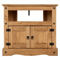 Central Wooden TV Stand With 2 Doors In Oak