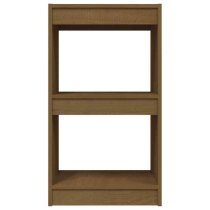 Jupiter Wooden Bookcase With 2 Compartments In Honey Brown