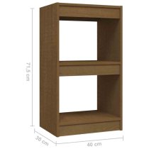 Jupiter Wooden Bookcase With 2 Compartments In Honey Brown