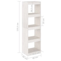 Jupiter Wooden Bookcase With 4 Compartments In White