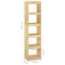 Jupiter Wooden Bookcase With 5 Compartments In Natural