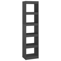 Jupiter Wooden Bookcase With 5 Compartments In Grey