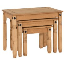 Central Wooden Nest Of 3 Tables In Oak