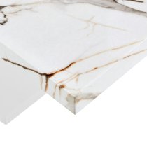 Halo High Gloss Coffee Table In White And Milo Marble Effect