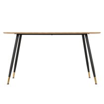 Hanover Wooden Dining Table Medium With Black Legs In Oak