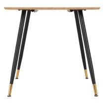 Hanover Wooden Dining Table Medium With Black Legs In Oak