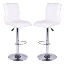 Halo Milo Marble Effect Bar Table With 4 Ripple White Stools