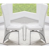 Halo Milo Marble Effect Dining Table 6 Ravenna White Chairs