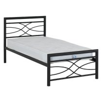 Kira Metal Single Bed In Black