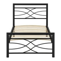 Kira Metal Single Bed In Black