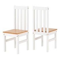 Ladkro Wooden Dining Table With 2 Chairs In White And Oak