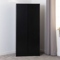 Mcgowen Wooden Furniture Set With 2 Door Wardrobe In Black