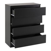 Mcgowen Wooden Furniture Set With 2 Door Wardrobe In Black