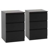 Mcgowen Wooden Furniture Set With 2 Door Wardrobe In Black