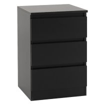 Mcgowen Wooden Furniture Set With 2 Door Wardrobe In Black