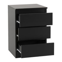 Mcgowen Wooden Furniture Set With 2 Door Wardrobe In Black