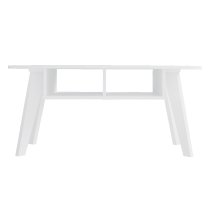 Nuneaton Wooden Coffee Table With 2 Shelves In White