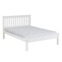 Merlin Wooden Low Foot Small Double Bed In White