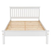 Merlin Wooden Low Foot Small Double Bed In White