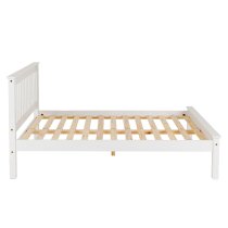 Merlin Wooden Low Foot Small Double Bed In White